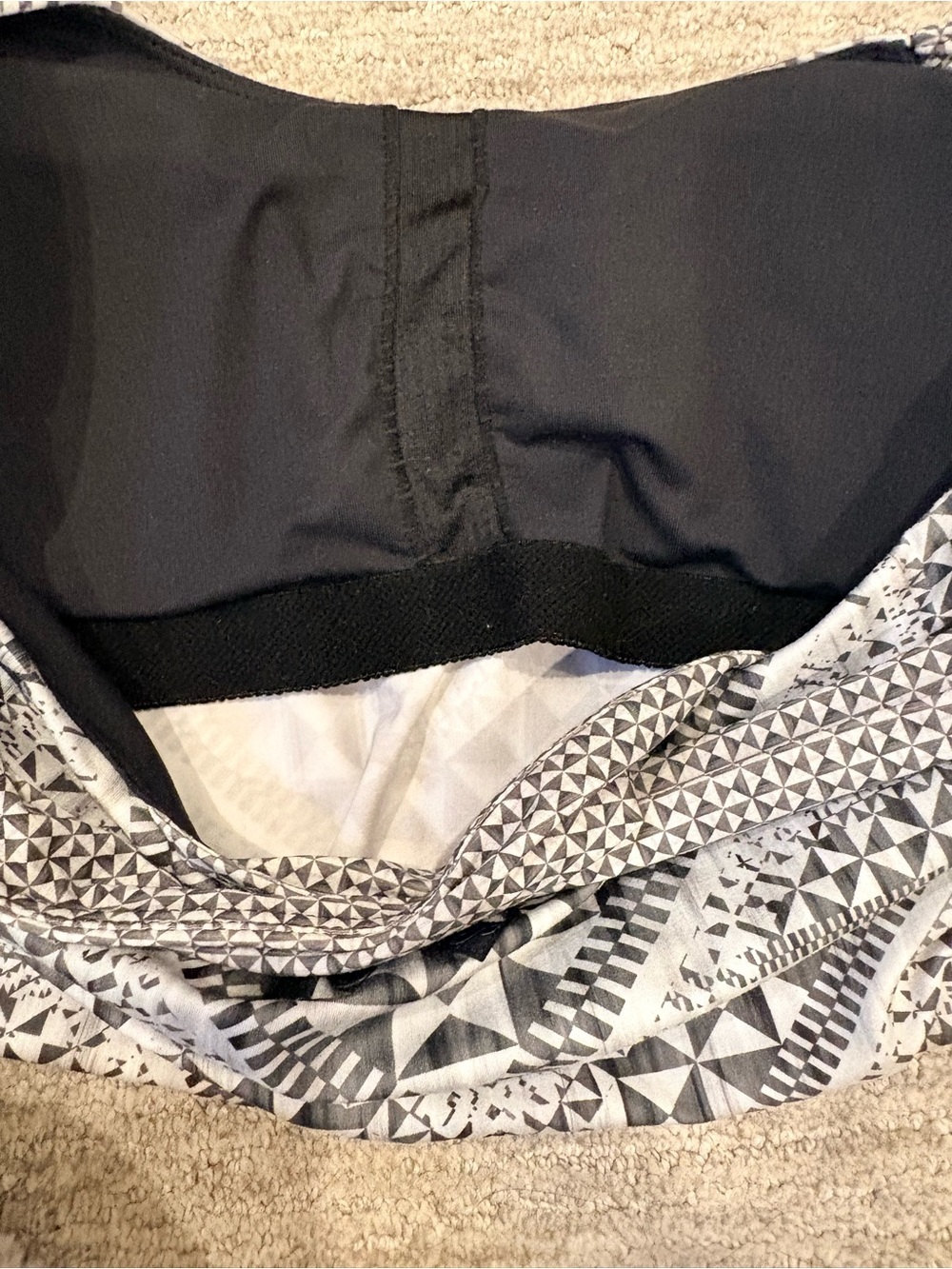 prAna Geometric Cross-Back Performance Tank Top size large - Picture 7 of 9